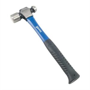 Double-faced, non-marring hammer with blue handle.