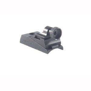 Black metal rear sight for firearms