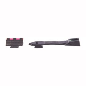 Gun sight adjustment tool with fiber optic sight