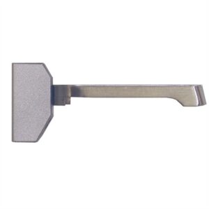 Silver panic door exit push bar hardware