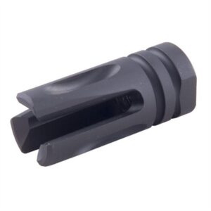 Black muzzle brake for firearm barrel attachment