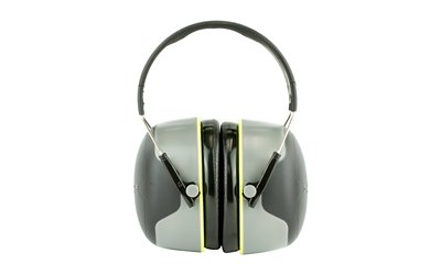 Gray noise-canceling ear protection headphones.