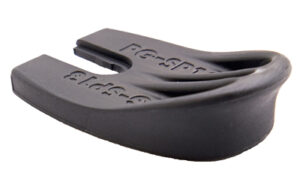 Black plastic wedge-shaped clamp device