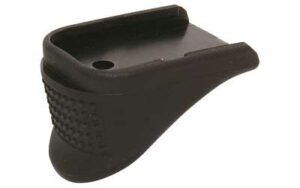 Black handgun magazine grip extension