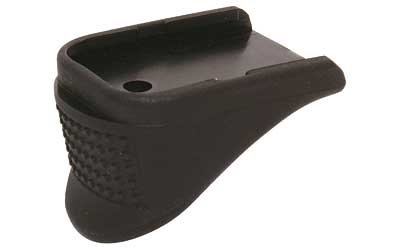 Black handgun magazine grip extension