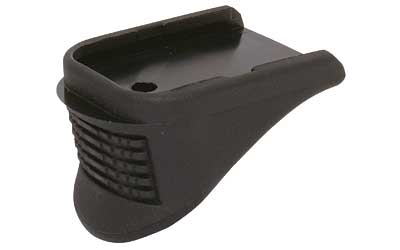 Black handgun magazine grip extension