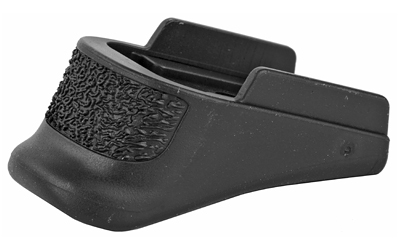 Black plastic angled stand with textured grip panel