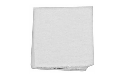 Folded white fabric cloth on white background