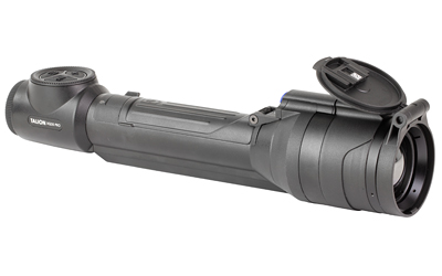 Handheld thermal imaging monocular with open lens cap