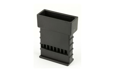Black plastic connector with rectangular design