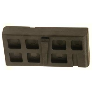 Rectangular black LEGO brick with six pegs.