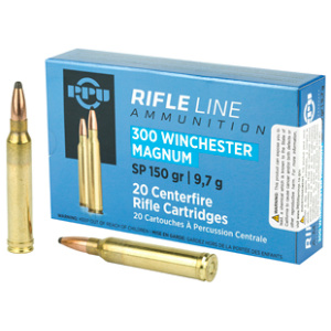 Box of 300 Winchester Magnum rifle ammunition