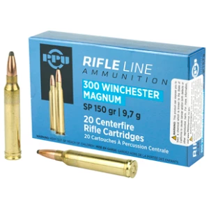 Box of 300 Winchester Magnum rifle ammunition