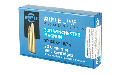 Box of 300 Winchester Magnum rifle ammunition