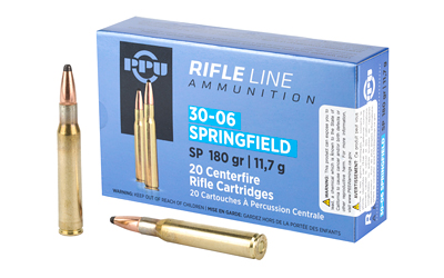 30-06 Springfield rifle ammunition box and bullets.