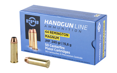 PPU Handgun Ammunition .44 Mag 240 gr HP 1541 fps 50/ct