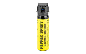 Yellow maximum strength pepper spray canister
