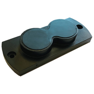 Black rubber door stop floor mount