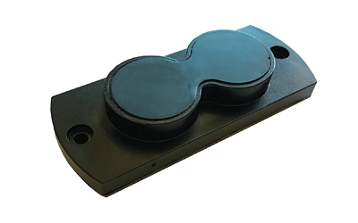 Black rubber door stop floor mount