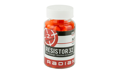 Bottle of orange Resistor 32 foam earplugs