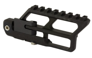 Black metal tactical rail mount bracket