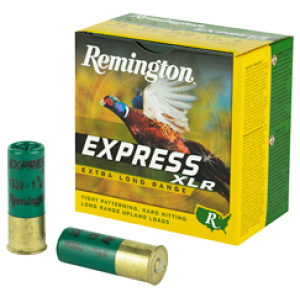 Remington Express XLR shotgun shells box and ammo