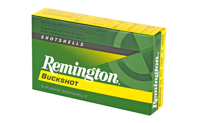 Remington Buckshot shotshells box in green packaging
