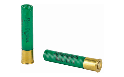 Two green shotgun shells on white background.