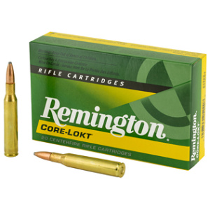 Remington Core-Lokt rifle cartridges box and bullets