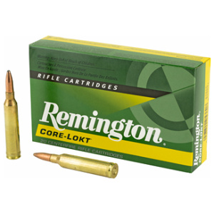 Remington Core-Lokt rifle cartridges box and bullets