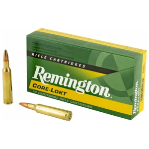 Remington Core-Lokt rifle cartridges box and bullets
