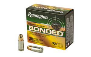 Remington Golden Saber Bonded ammunition box and cartridges