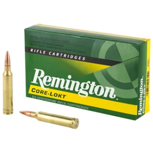 Remington Core-Lokt rifle cartridges box and bullets