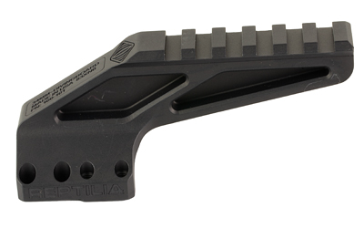 Black angled firearm rail mount accessory