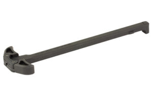 AR-15 charging handle, black, angled view