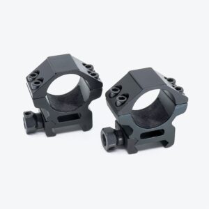 Black scope rings for mounting optics