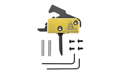 Gold aftermarket firearm trigger assembly kit with tools