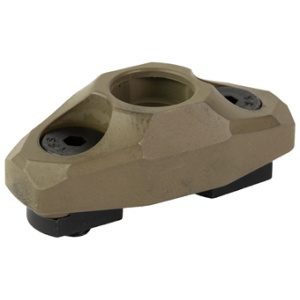 Tactical scope mount in tan color.