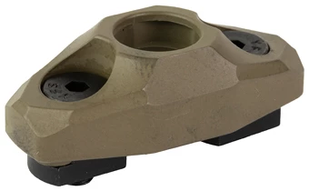 Tactical scope mount in tan color.