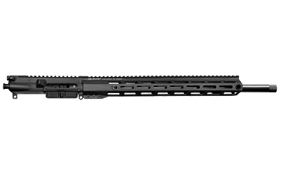 Black AR-style rifle upper assembly on white background