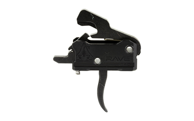 Black rifle trigger assembly on white background