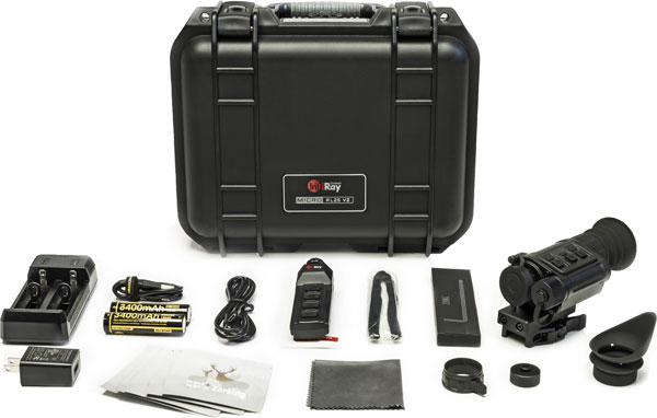 Thermal imaging monocular kit with case and accessories