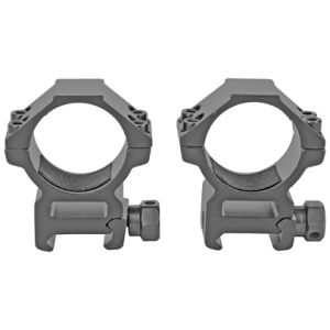 Tactical rifle scope mounts, gray steel rings
