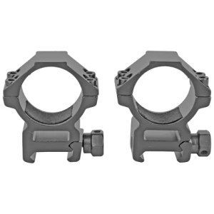 Tactical rifle scope mounts, gray steel rings