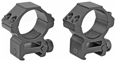 Black scope mount rings for rifles