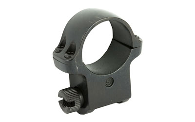 Black scope mounting ring for rifles.