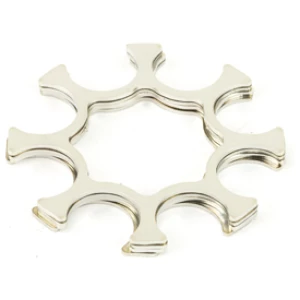 Silver metal gear with eight teeth