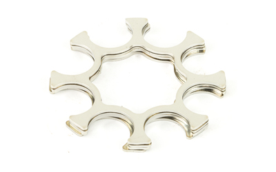 Silver metal gear with eight teeth