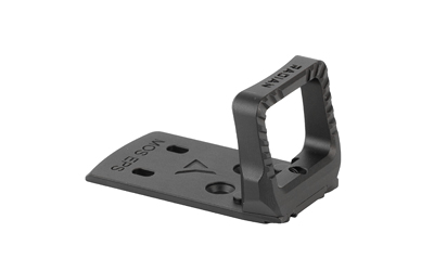 Black mounting bracket with upright loop handle