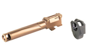 Bronze pistol barrel with threaded muzzle device